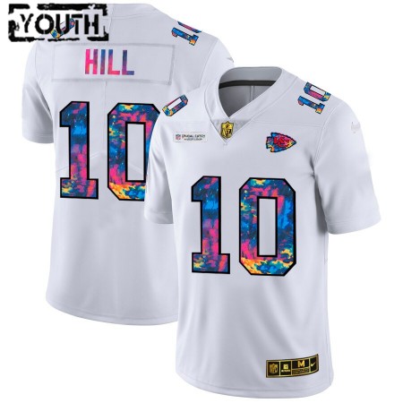 Maillot Enfant Kansas City Chiefs Tyreek Hill 10 Nike 2020 Blanc Multicolore